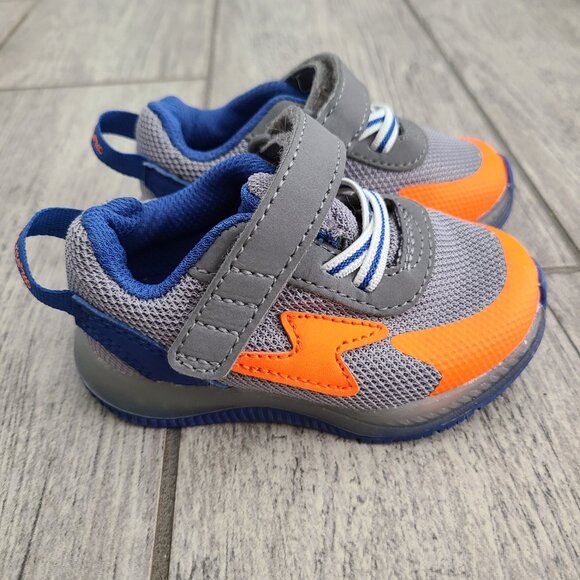 Stride Rite 360 Storm Baby Boys Light-Up Athletic Sneakers Blue & Orange Size 5M - Picture 3 of 12